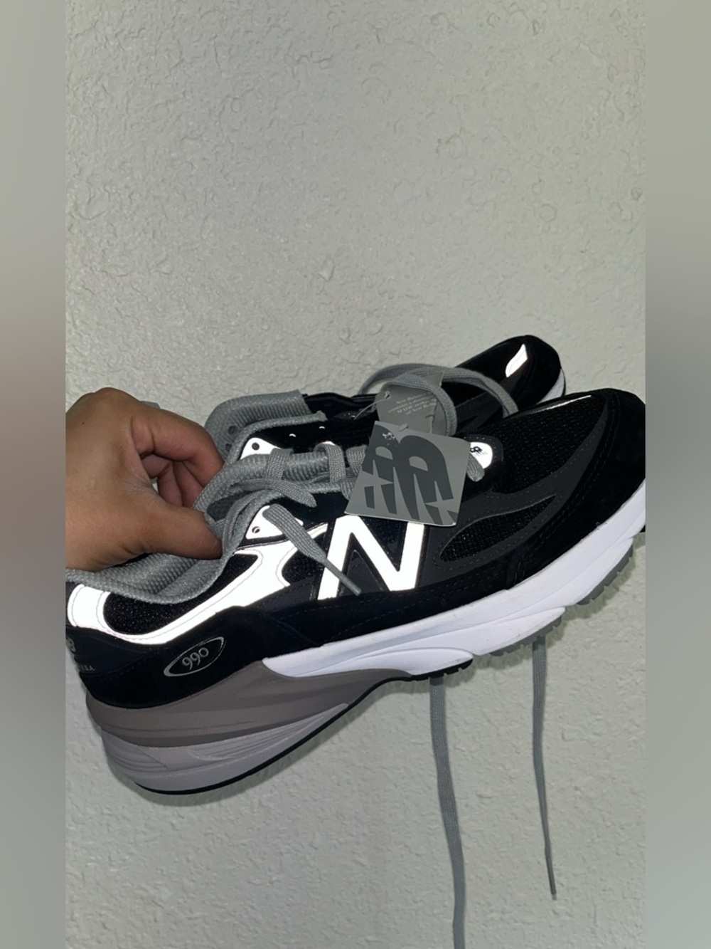 New Balance Black and Gray Reflective Running Sneaker